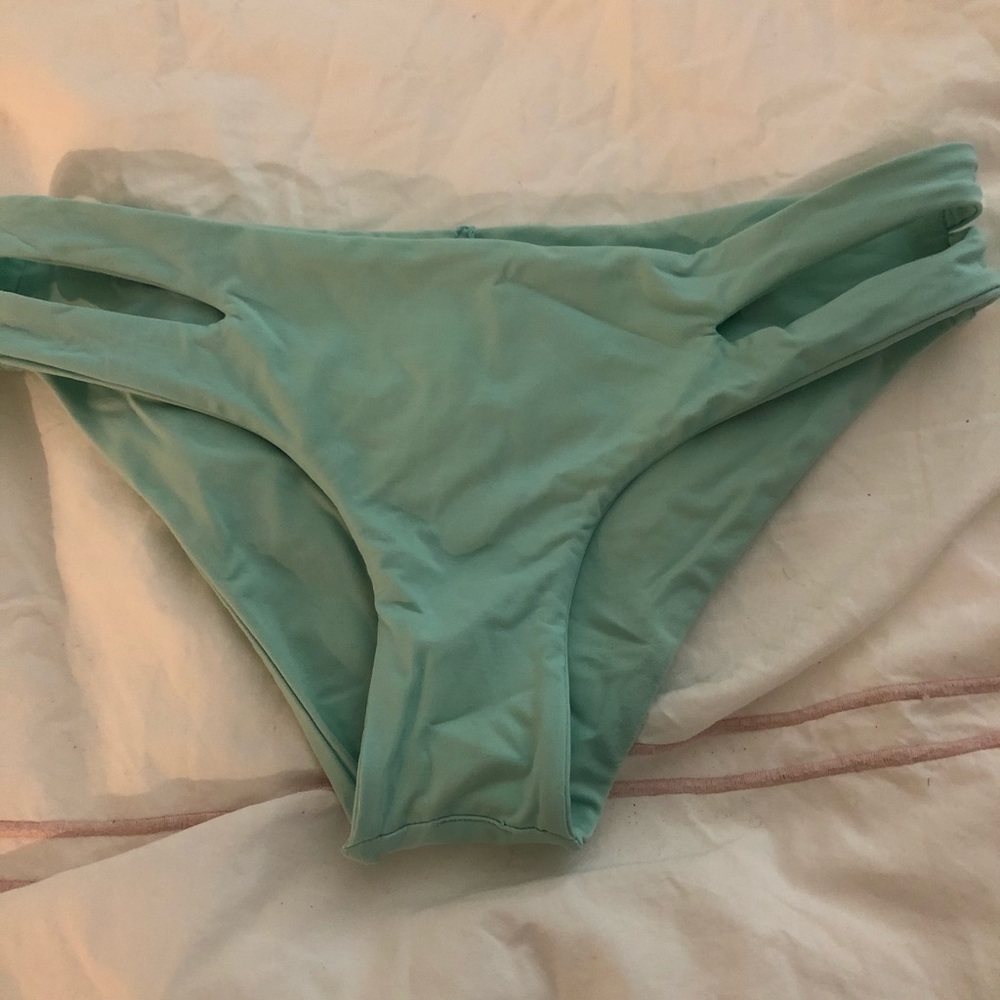 Lspace teal bikini bottoms